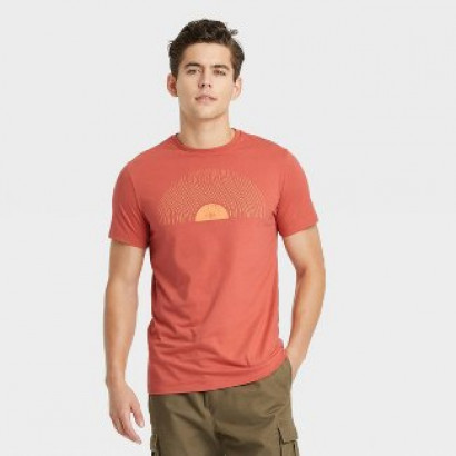 Men's Standard Fit Short Sleeve Crewneck Graphic T-Shirt - Goodfellow & Co™ Red