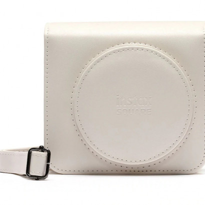 FujiFilm Instax SQ1 Instax Leather Camera Case - Chalk White